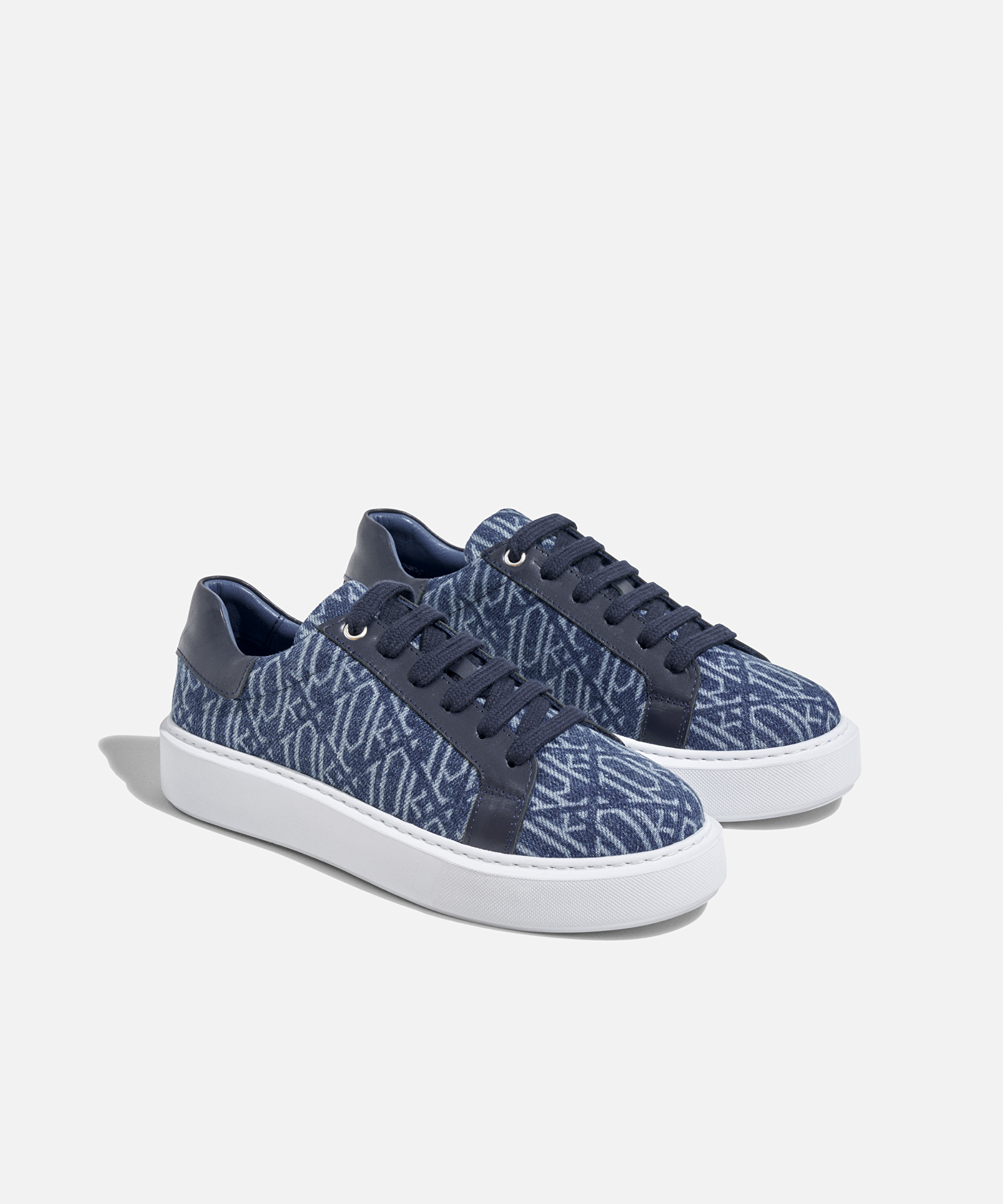 Monogram denim sneaker_1